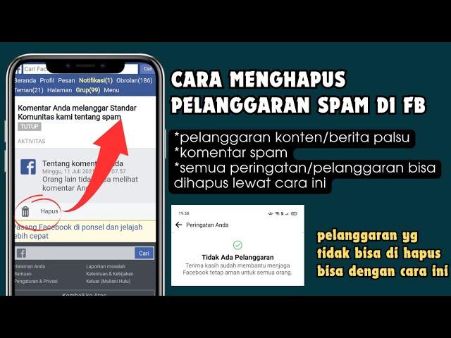 CARA MENGHAPUS SPAM DI FACEBOOK /KOMENTAR SPAM DI FACEBOOK & CARA MENGHAPUS PELANGGARAN DI FACEBOOK