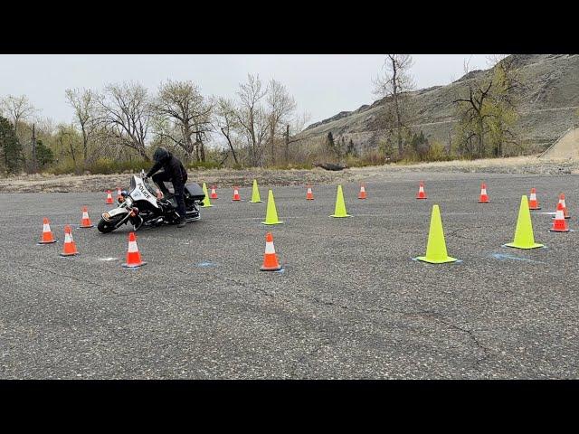 The tricks to riding the "Big O" advanced motorcycle training pattern