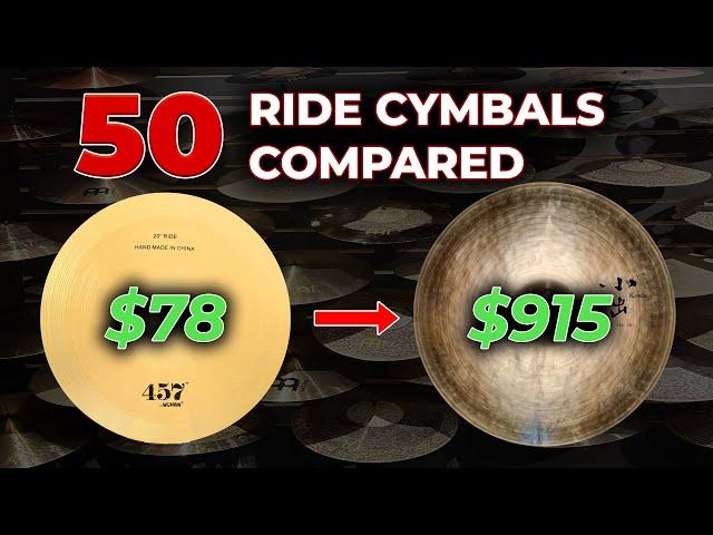 50 Ride Cymbals Compared | Which is Best For You?