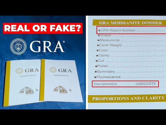 How to Spot FAKE GRA Moissanite Report | Real GRA Certificate Check