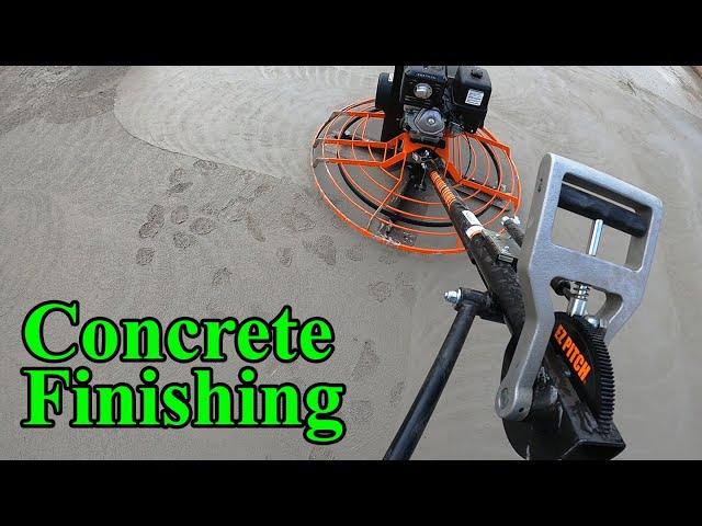 How to operate a concrete finishing machine (power trowel)