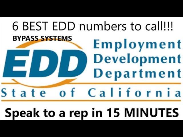 Best 4 numbers to call & speak to a REAL Calif EDD rep. in 15 MINUTES - Getting through to EDD fast