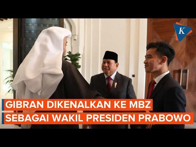 Momen Prabowo Kenalkan Gibran, MBZ: Saya Tahu Dia