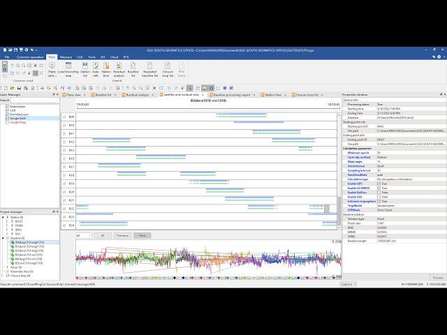 Procesamiento de datos GNSS estáticos en SOUTH GEOMATICS OFFICE (SGO).