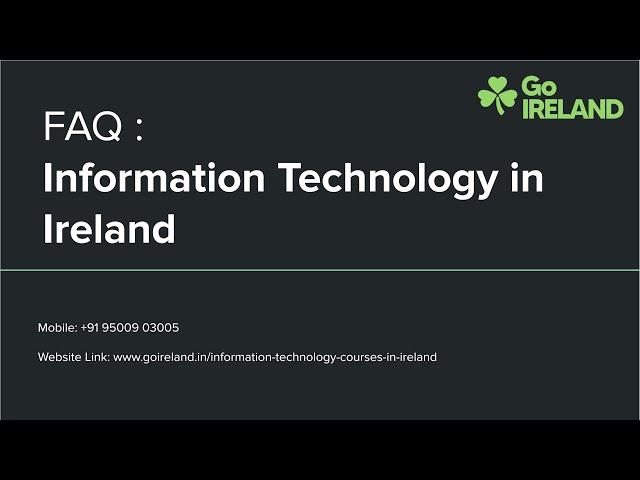 Information Technology in Ireland  | GoIreland @9150049665