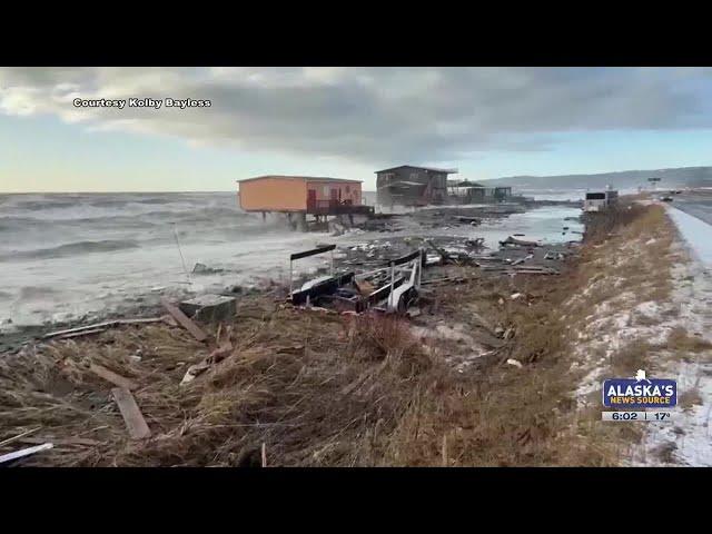 Homer mayor declares local emergency for damaging surf, wind along Homer spit