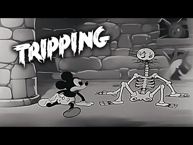 Art of Minimal Techno Cartoon Tripping 2024 Mickey in the Ghost Town by RTTWLR