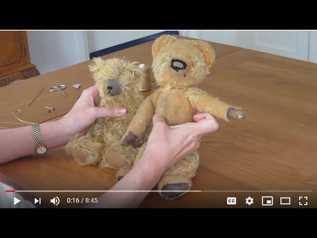 Inserting Glass Eyes onto a teddy bear