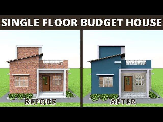 Low Cost Village House Planing | Small 2 Bedroom House Design Ideas