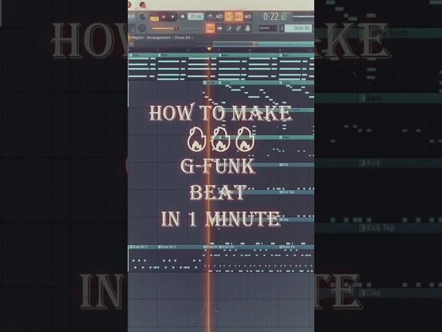 How to make  G-Funk beat in 1 MINUTE #flstudio #producer #beats