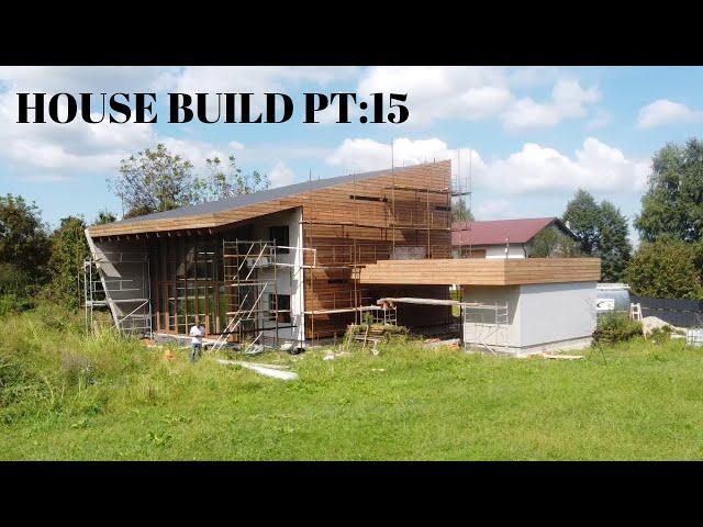 Larch cladding is going up- My House Build Pt15