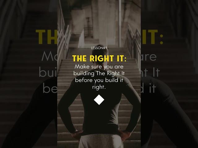 Top 3 Lessons from the book "The Right It" #productmanagement #entrepreneur  #leanstartups