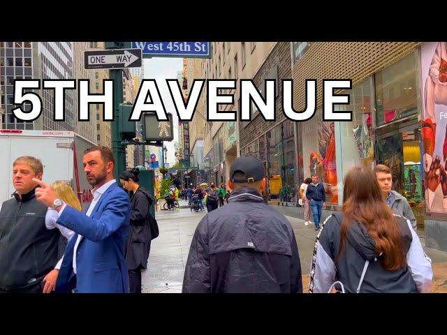 NEW YORK CITY FIFTH AVENUE - Full Walking Tour 2023