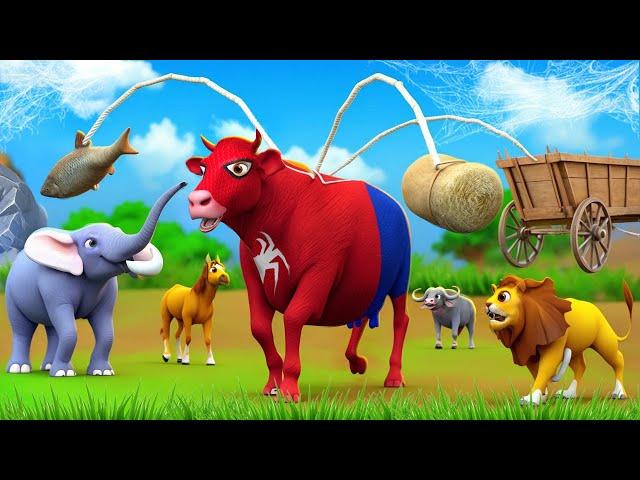 Magical Spider Cow Helps Wild & Farm Animals | Epic Cow Adventures