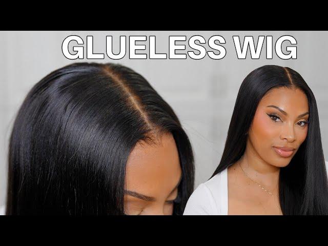 NO GLUE!!!! COMPLETELY GLUELESS WIG INSTALL | BEGINNER FRIENDLY WIG INSTALL