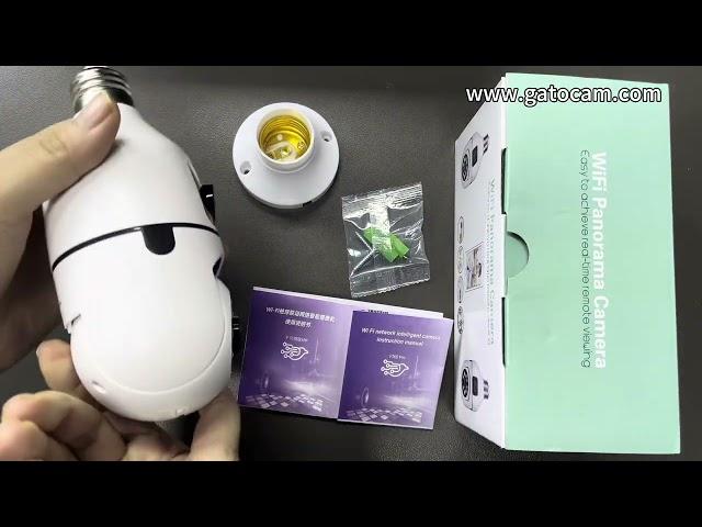 V360pro Dual lens WIFI Bulb camera smart phone setup installation Video