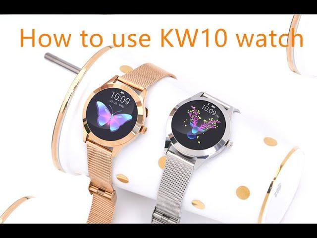 lady smart watch KW10 with Blood pressure Heart Rate sleeping monitor