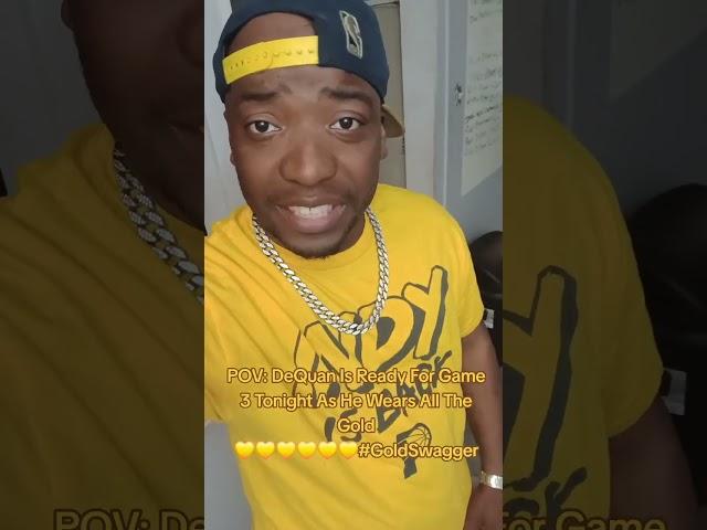 DeQuan Is Hyped Up For The Pacer Game As He Wears All Gold 