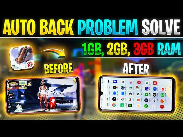 How to solve auto back problem in free fire | Free fire low end device auto close problem solve