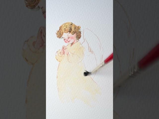 Watercolor Painting - How to Paint a Christmas Card #art #watercolor #watercolorchristmas