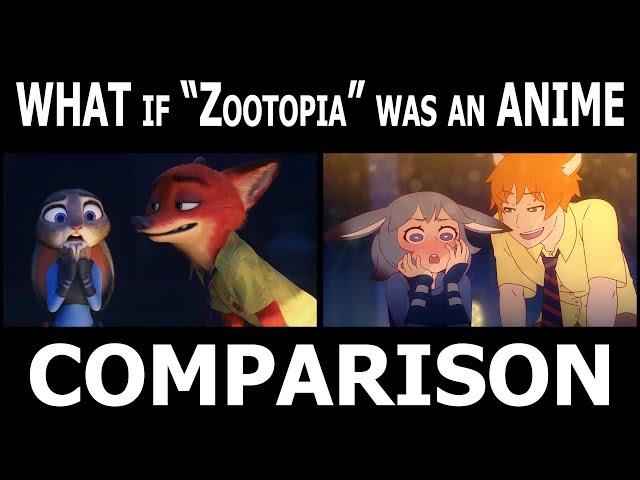 What if "Zootopia" was an anime (Comparison)