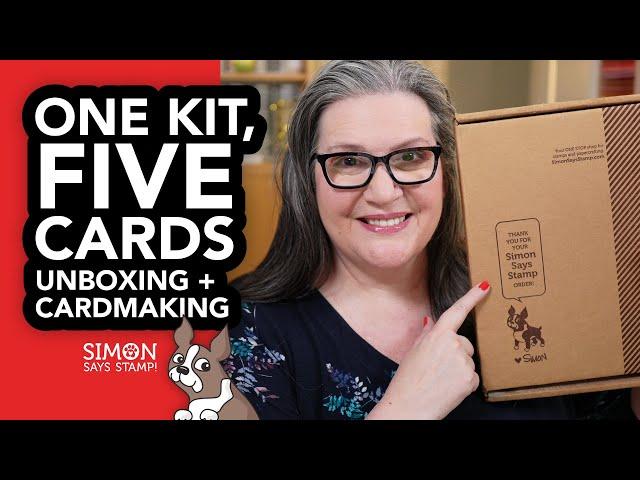 Let's Unbox the Latest Card Kit from @SimonSaysStamp and make FIVE cards!