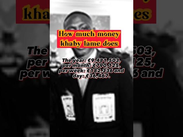 How much money Khaby lame does!!!!