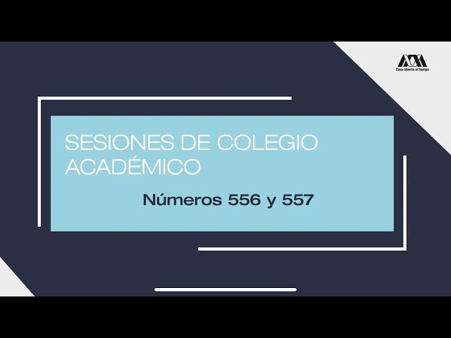 Sesión 557  del  Colegio Académico