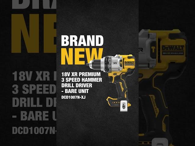 NEW from DEWALT® | 18V XR 3-Speed Hammer Drill Driver (DCD1007N-XJ)