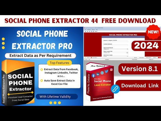 social phone extractor from 44 websites | social phone extractor free download | social phone pro