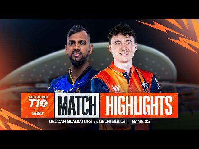 2024 Abu Dhabi T10 I Match 35 Highlights: Deccan Gladiators vs Delhi Bulls | Season 8