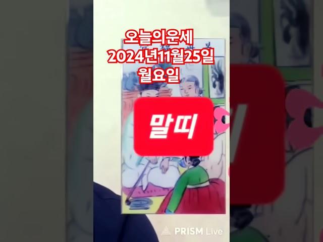 말띠 오늘의운세 2024년11월25일 띠별운세 #운세 #오늘의운세 #띠별운세