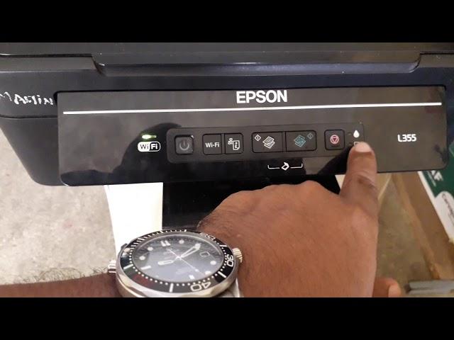 Epson L355 Bloqueada - resetear contador -  (epson l355 parpadea luz de tinta y papel)