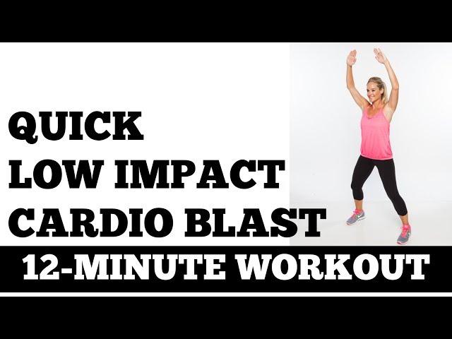 12-Minute Low Impact Cardio Blast - Quick, Quiet, No Equipment, Small Space No Jumping Exercise