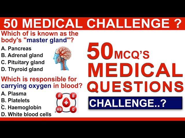 50 medical quiz questions and answers | medical science quiz | general knowledge quiz