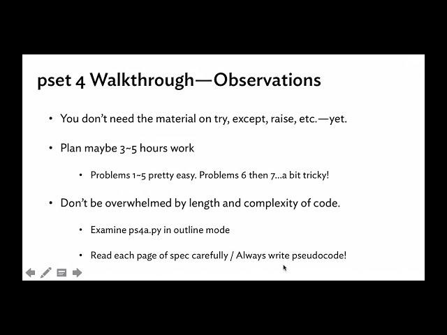 MIT 6.00.1x: Problem Set 4 Walkthrough—General Observations