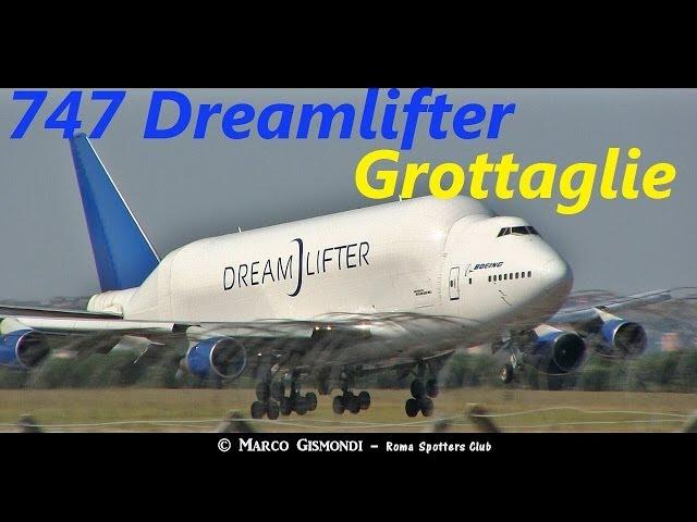 Boeing 747 Dreamlifter LCF - landing at Taranto-Grottaglie (italy)