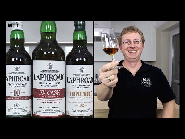 Laphroaig 10 Jahre Sherry Finish vs. Triple Wood vs. PX Cask 48 % Vol.