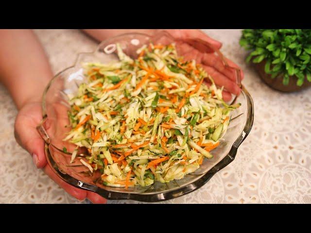 New Easy summer coleslaw with zucchini in 5 minutes! You will make this salad every day