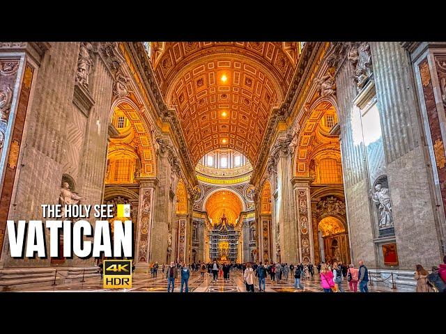 Vatican CityWalking Tour in St. Peter’s Basilica and St Peter’s Square【4K HDR】| 2024