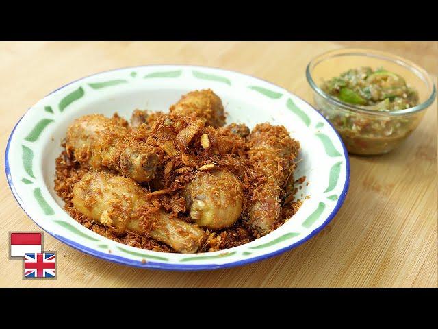 Resep AYAM GORENG SERUNDENG BAWANG [Lengkap Sambal]