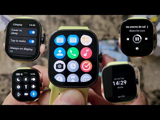 Redmi Watch 4 - Navigation, Quick Settings, Widgets and more (SpO2, Tap to Wake, Add Contacts)!