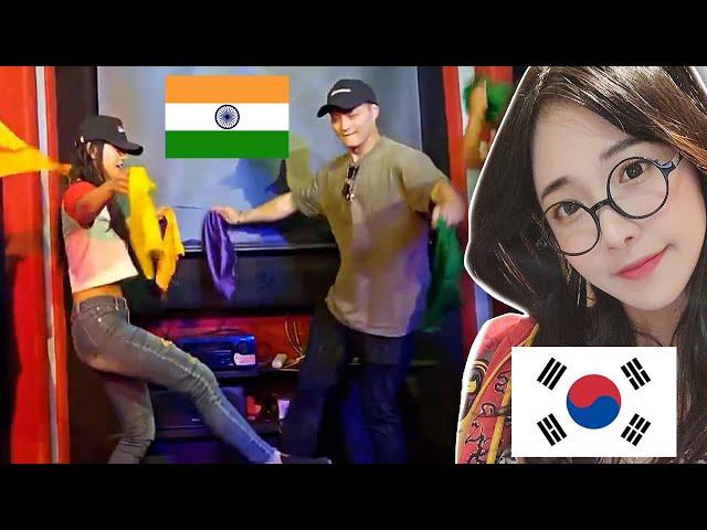 korean girl learns about bollywood and indian dance!!