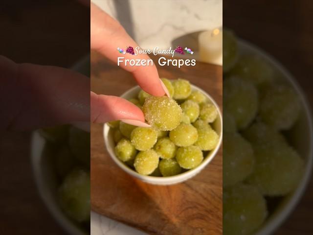 Sour Candy Frozen Grapes #healthysnacks #frozendessert #veganrecipes