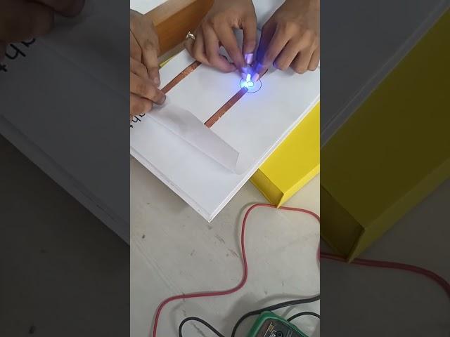Paper circuit ( copper tape, coin cell) #curiosity #fun #science #explore #think#learn