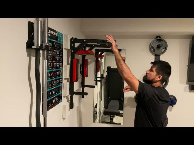 OneTwoFit Multifunctional Wall Mounted Pull Up Bar Chin Up bar Dip Station