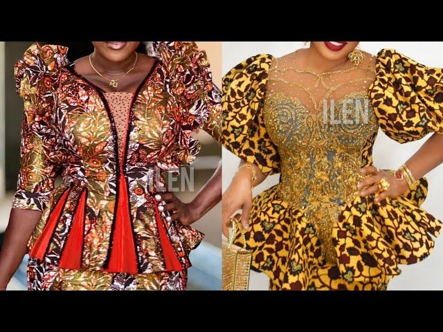 Classy African Women's Dress: Ankara Long Skirt & Blouse |Ankara Peplum Tops |Unique Ankara Styles