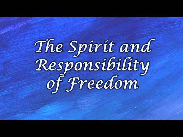 The Spirit & Responsibility of Freedom with Rev. Dr. Suzi Schadle