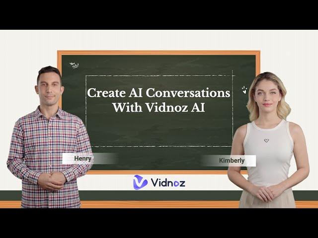 Create Engaging AI Avatar Videos with Conversational Dynamics!  Vidnoz AI | Tutorial