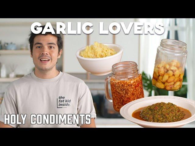 4 Essential Garlic Condiments You Should Have at Home - (Confit, Butter, Chili Garlic and Chutney)